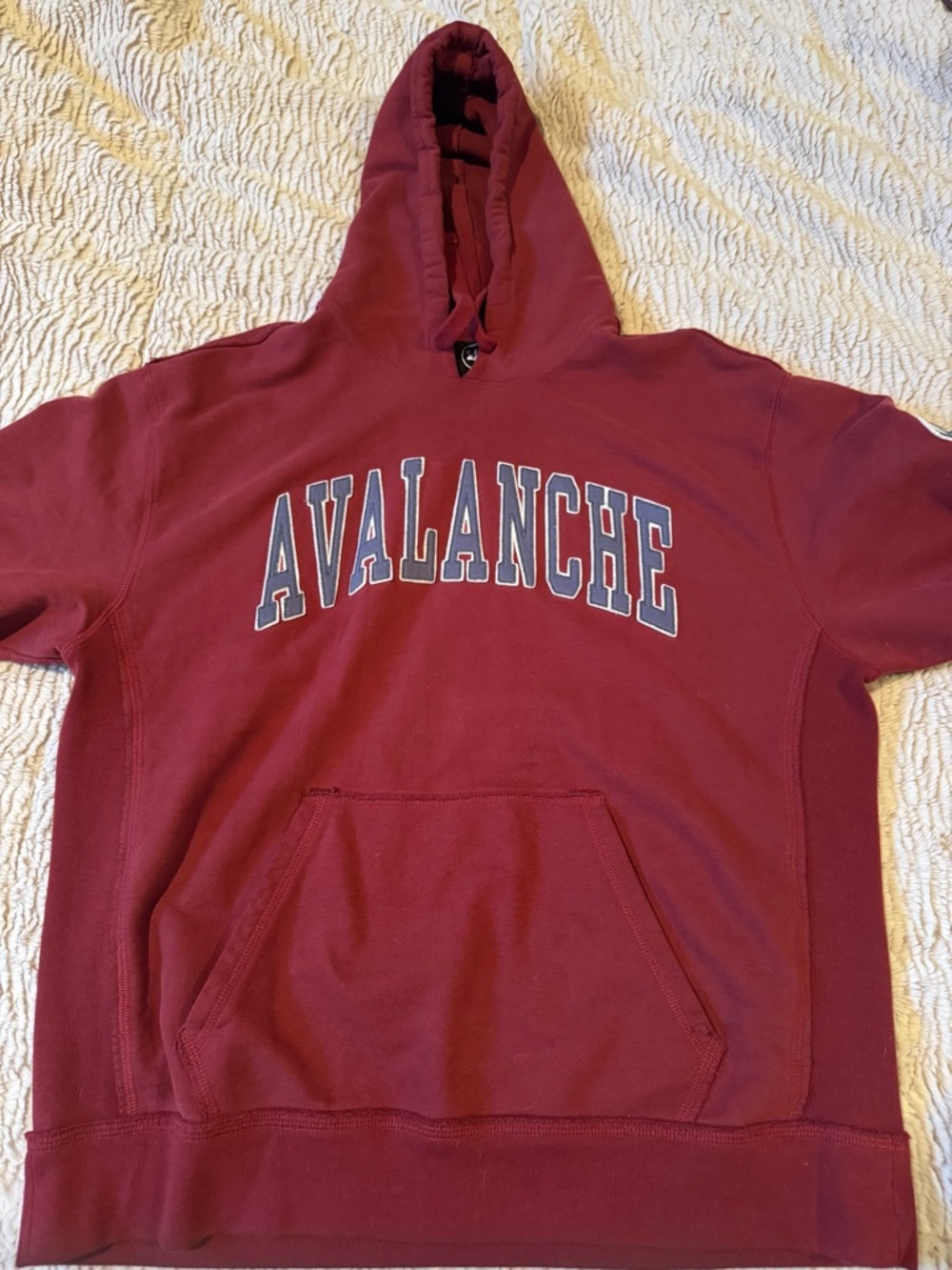 47brand Avalanche Maroon Hoodie with Chest Logo